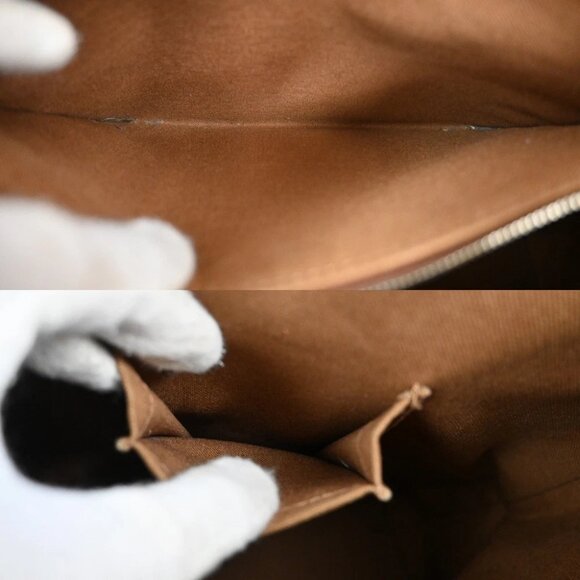 LOUIS VUITTON Cabas Mezzo Shoulder Bag Monogram Leather Brown - Picture 15 of 16